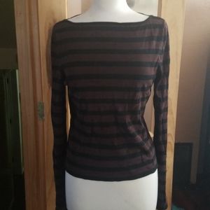 Stripped knit blouse